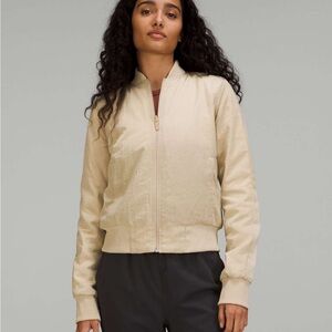 Lululemon Athletica Non-Stop Reversible Beige Bomber Jacket